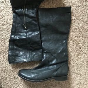 Frye Black Anna Inside ZIP Boots Size 6.5